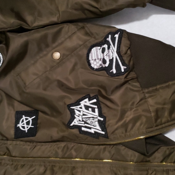 ARMY GREEN BOMBER JACKET - Picture 3 of 5